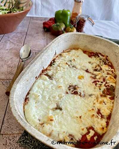 Gratin de poivron aux œufs (Un légume, trois légumes)