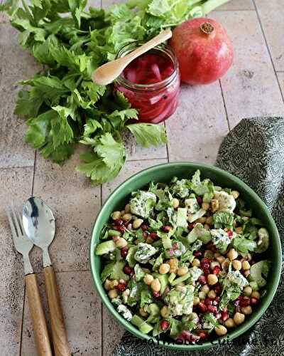 Salade de pois chiches au céleri-branche (Un légume, trois recettes)