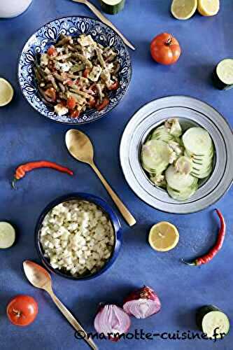 Trio de salades pour la fin de l’été 