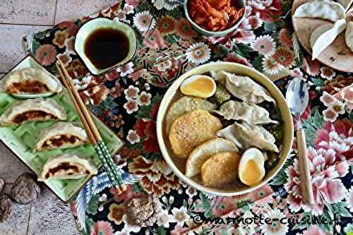 Gyozas au poulet et salsifis (Un légume, trois recettes)