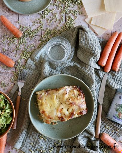 Lasagnes aux pois cassés et au jambon 