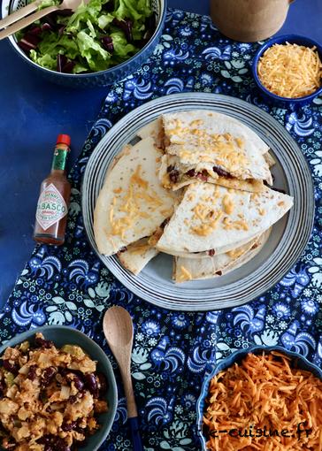 Quesadillas thon, cheddar et haricots rouges (Une légumineuse, trois recettes) 
