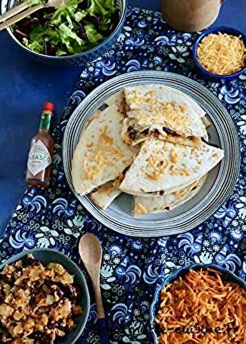 Quesadillas thon, cheddar et haricots rouges (Une légumineuse, trois recettes) 