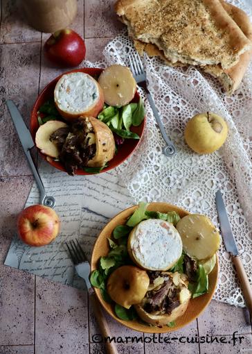 Viande ou poisson : pomme au four 