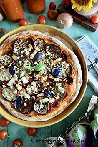 Pizza aubergine et chorizo 