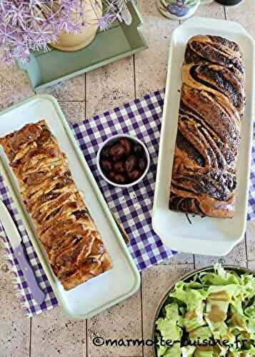 Babkalamata et babka à effeuiller à la confiture et au fromage 