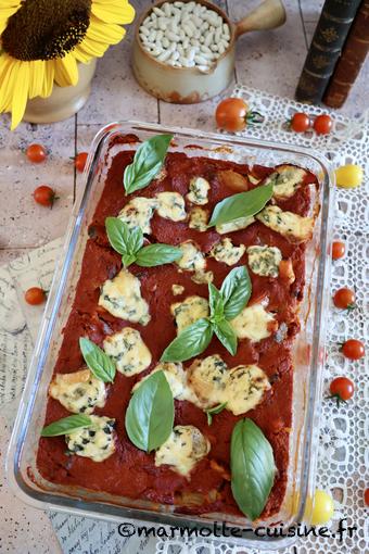 Pain perdu aux tomates et aux haricots blancs 