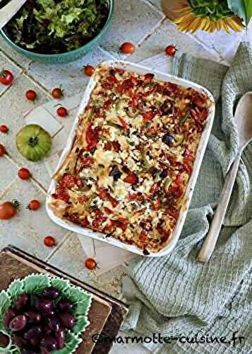 Tsalakopi, tarte froisée à la salade grecque 