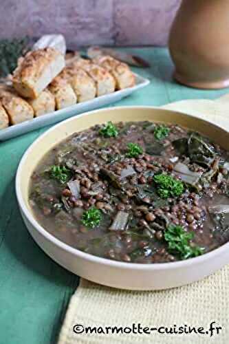 Soupe de lentilles aux blettes de Yotam Ottolenghi et financiers au chèvre 