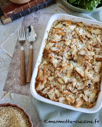 Gratin de haddock, poireaux et boulgour
