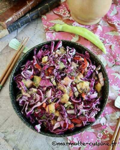 Salade de chou rouge à la mangue 