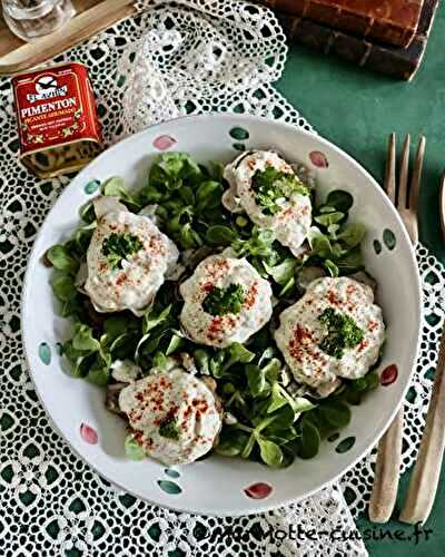 Topinambours farcis au fromage frais 