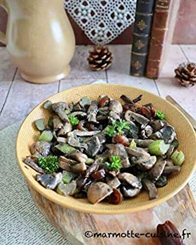 Salade de champignons aux dattes (Un légume, trois recettes)