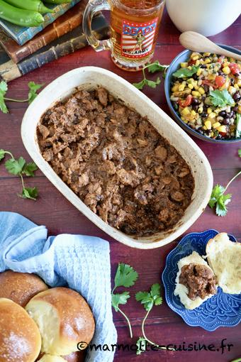 Pulled pork au Air Fryer, petits pains moelleux et salade Cowboy (Spécial 4 juillet)
