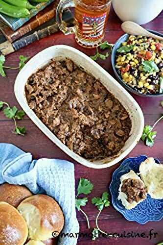 Pulled pork au Air Fryer, petits pains moelleux et salade Cowboy (Spécial 4 juillet) 
