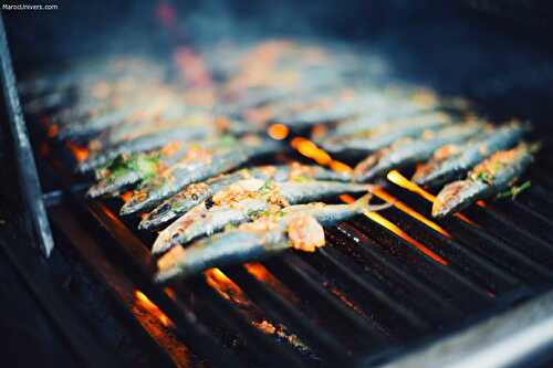 Sardines à la charmoula grillées sur charbon