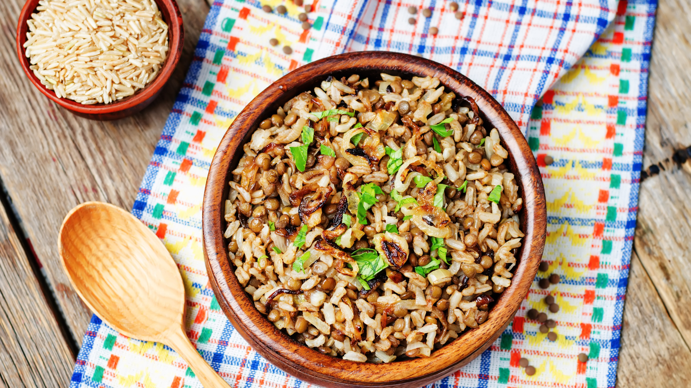 Le Mujadara : Recette Avec Du Riz Et Lentilles | Marron Chantilly