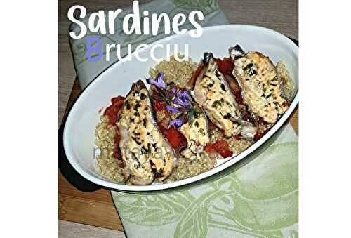 Sardines farcies au brucciu avec pignon, tomate, olives