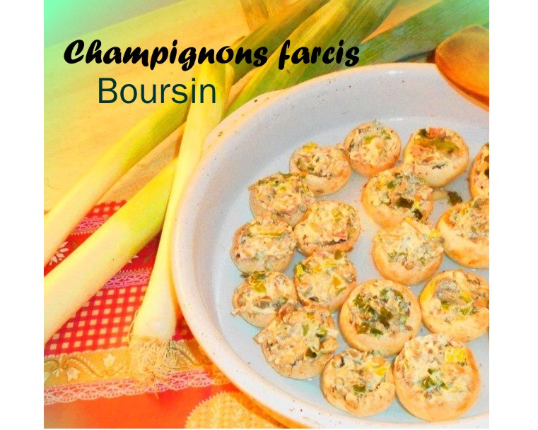 Idée apéro petits champignons farcis au boursin