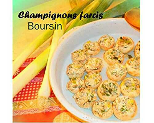 Idée apéro petits champignons farcis au boursin