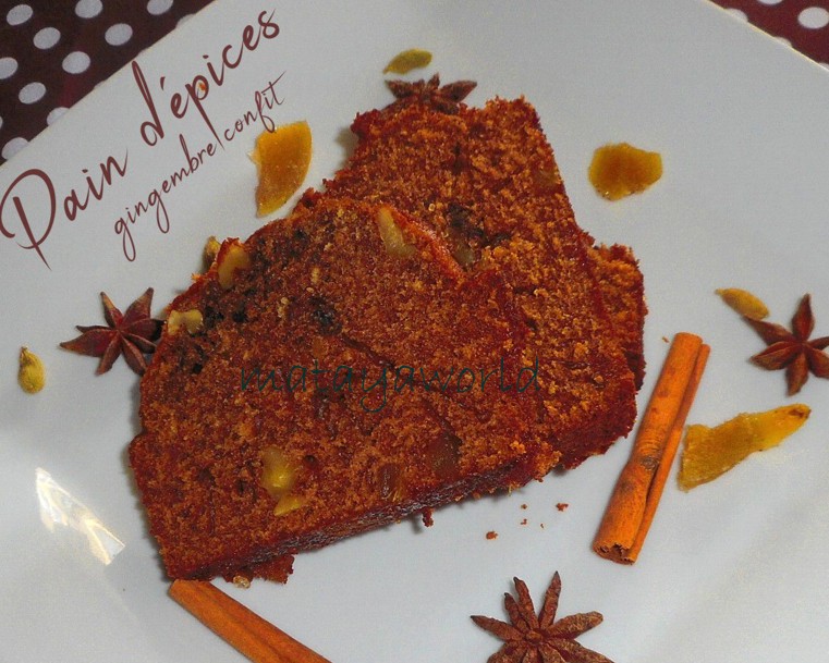 Recette de pain d’épice ultra moelleux et fondant au gingembre confit