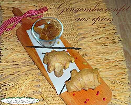 Recette de gingembre confit aux baies roses et sirop épicé