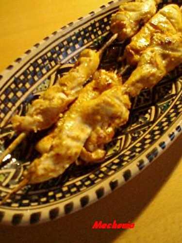 Brochettes de poulet Tandoori ... version rapide...