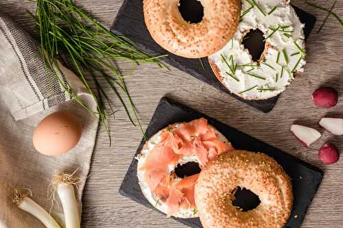 Bagels au saumon fumé et aux câpres