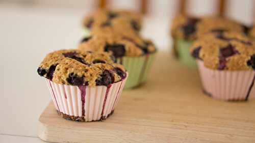 Muffins aux bleuets avec garniture crumble