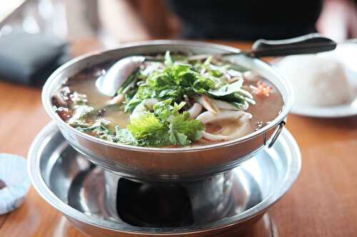 Soupe chinoise au poulet et crevettes