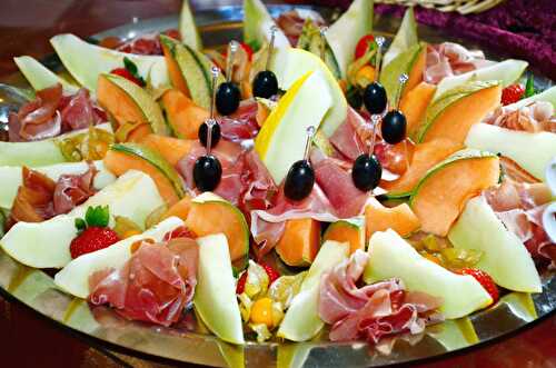 Salade melon et jambon