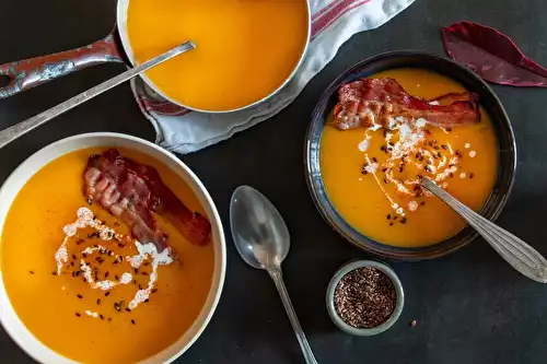 Soupe de courge butternut et coco