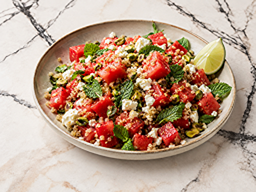 Salade pastèque feta menthe