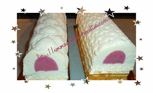 Bûche de Noël 2014: Litchis insert mousseux Framboise