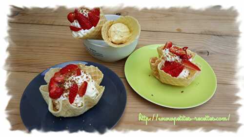 Cornets ou coupe de glaces gaufrés…