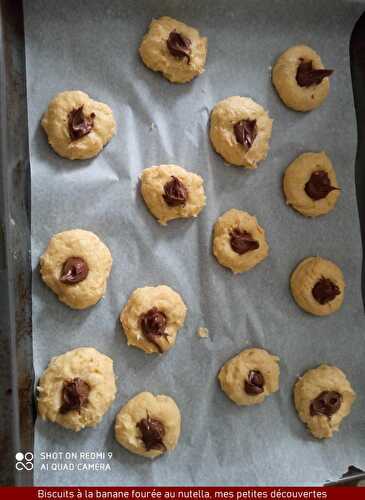 Biscuit à la banane fourrée au nutella