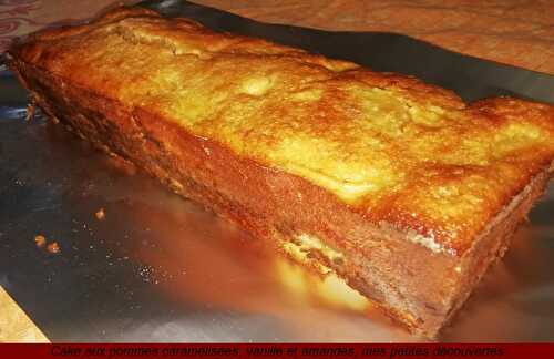 Cake aux pommes caramélisées, vanille et amandes