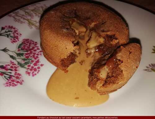 Fondant au chocolat au lait coeur coulant de carambars