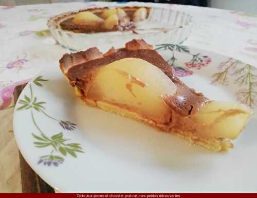 Tarte aux poires et au chocolat praliné