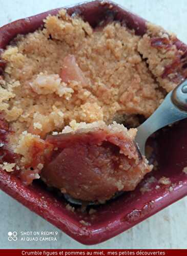 Crumble figues et pommes au miel