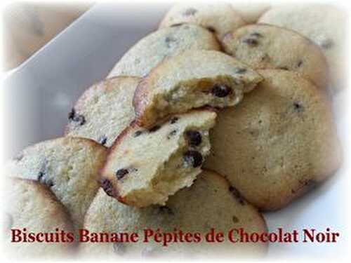 Biscuits Banane Pépites de Chocolat Noir