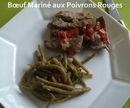 Bœuf Mariné aux Poivrons Rouges