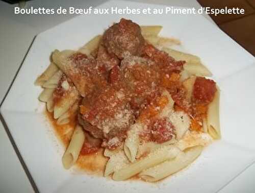 Boulettes de Bœuf aux Herbes et au Piment d'Espelette