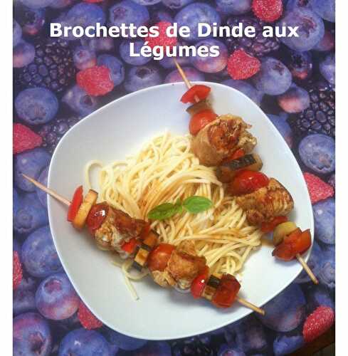 Brochettes de Dinde aux Légumes