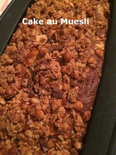 Cake au Muesli Céréales et Pépites de Chocolat Noir