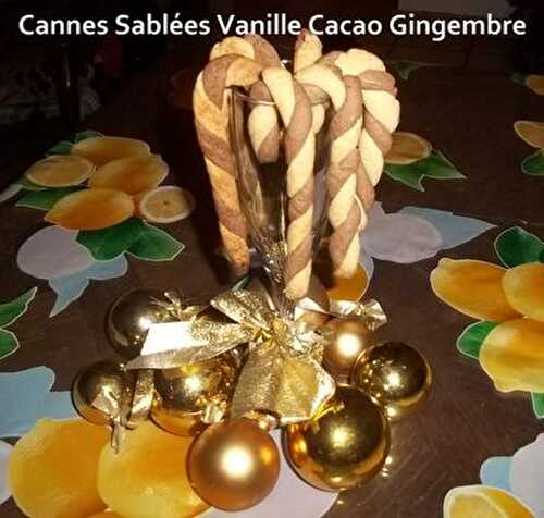 Cannes Sablées Vanille Cacao Gingembre pour un Noël Gourmand