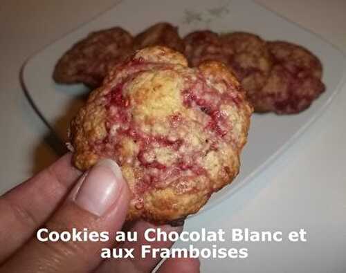 Cookies au Chocolat Blanc et aux Framboises