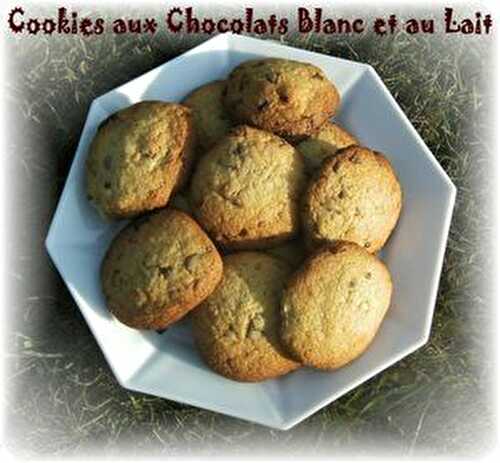 Cookies aux Chocolats Blanc et au Lait - Mes Petites Recettes Préférées