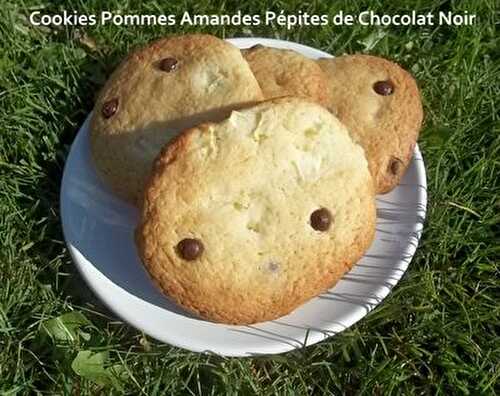 Cookies Day #7 - Cookies Pommes Amandes Pepites de Chocolat Noir