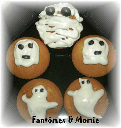Cupcakes "Fantômes et Momie" à la Compote de Potiron - Mes Petites Recettes Préférées